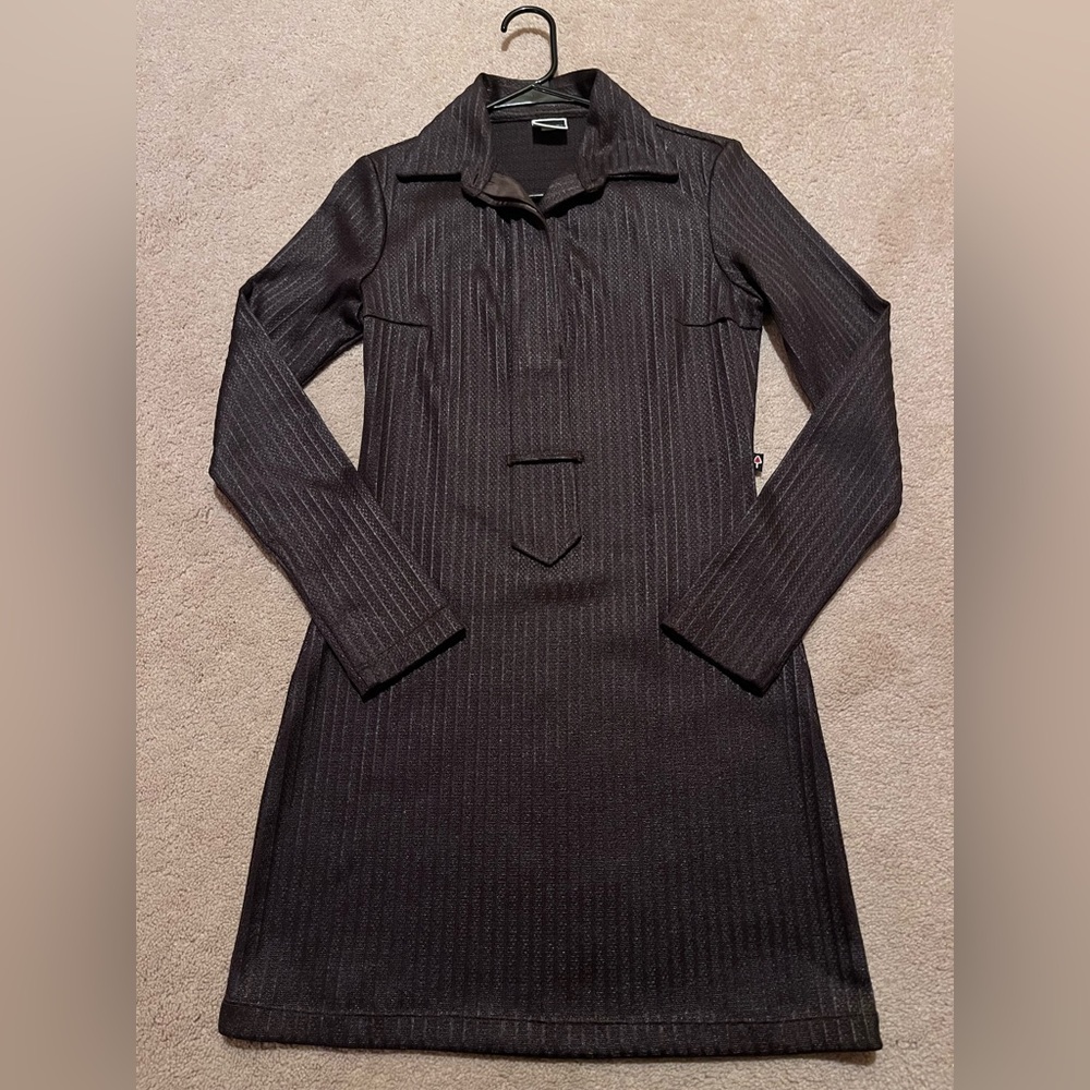 Zapping Charcoal Striped Mini Dress
